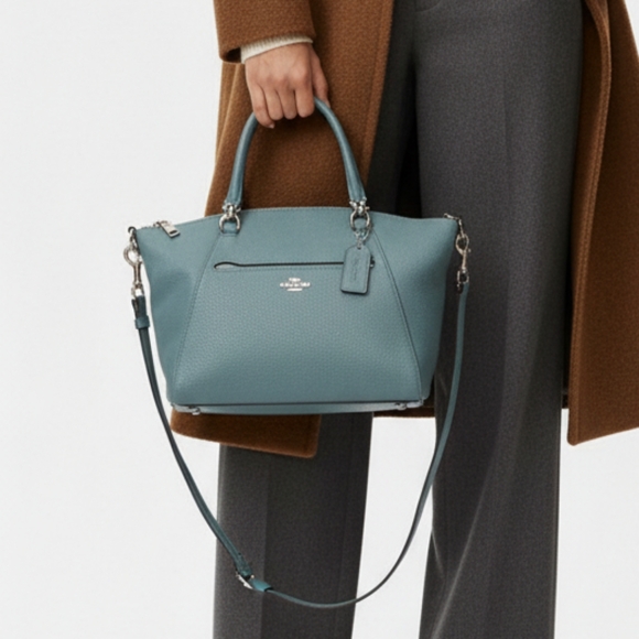 Coach Handbags - Coach Women's Blue Leather Prairie Satchel